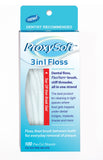 Dental Floss for Optimal Teeth Flossing vs Traditional Flossing, Pre-Cut Floss Threaders for Flossing with Built-in Soft Proxy Brush and Stiff Threader, 1 Pack of 3-in-1 Dental Floss by ProxySoft