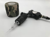 Tattoo Disposable Grips Hex Tube 1-inch Soft Silicone Black Tubes with Clear Long Tips 20pcs (9ClosedMag)