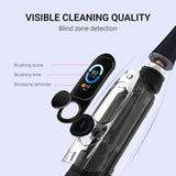 Oclean X Pro Electric Toothbrush 42,000 VPM Deep Cleaning with LCD Touch Screen, 2H Fast Charge Lasts 30 Days, 3 Modes 32 Intensities, Sonic Toothbrush Smart Timer - Black Purple