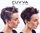 CUVVA Hair Fibers for Thinning Hair (BLACK) - Keratin Hair Building Fiber Hair Loss Concealer - Thicker Hair in 15 Seconds - 25g/0.87oz Bottle - For Men & Women