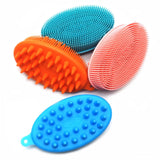 Silicone Body Brush Shower Bath Soft Shampoo Head Scalp Body Massager for Cellulite Treatment & Skin Exfoliation - Random colors (Multi)