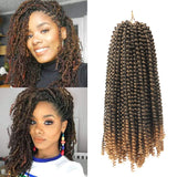 3 Packs Spring Twist Hair 8Inch Braids Ombre Colors Crochet Bomb Twist Hair High Temperature Fiber Synthetic Braiding Hair Extensions 100g (12 Inch-3Pack, 1B/27)