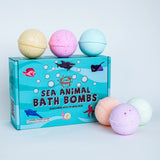 Kids Bath Bombs with Surprise Inside: Sea Animal Toys Inside, Great Bath Bombs Gift Set for Boys and Girls, Safe Ingredients Don’t Stain The Tub. Educational Learning Toys for 3 4 5 6 7 8 Years Old