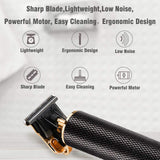 T Liners Clippers for Men - Professional Beard/Hair Trimmer with T-Blade, Cordless Li-ion Rechargeable Pro Barber Edgers Detailer Outline Hair Cutting, Zero-Gapped Sharp Blade & Guide Combs, by RAZZAX
