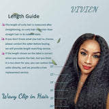 Vivien Natural Black Kinky Straight Clip in Hair Extensions 18 inches Off Black Clip in Human Hair Extensions Yaki Straight 7pcs Brazilian Human Hair Clip ins for Women 120G