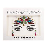 Vtrem 10 Sets Festival Face Jewels Stickers, Mermaid Crystal Face Gems Glitter, Rhinestone Temporary Tattoos Decorations for Music Festival Party, Eyes Face Body