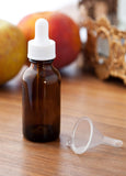 1 oz Amber Glass Boston Round White Dropper Bottle (12 Pack) + Funnel