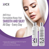 Purple Shampoo for Blonde Hair – Award Winning, Purple Toning Blonde Shampoo Instantly Brightens & Washes Away Brassy Yellow Tones on Blonde, Silver, Grey Hair – 8oz - KICK