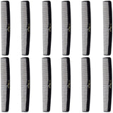 Cleopatra 415 7" Smooth Round Back Hair Comb (12 Pack)12 x SB-C415-BLK