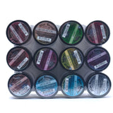 Mia Secret Nail Art Acrylic Powder 1/4 Oz Each Bottle Assortment of 12 Colors Galaxy