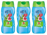 Suave Kids 2 in 1 - Shampoo Plus Conditioner - Hypoallergenic & Tear Free - Watermelon - Net Wt. 12 FL OZ (355 mL) Each - Pack of 3