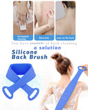 Fordim Silicone Back Scrubber for Shower, 31.7in Extra Long Double Sided Body Brush for Men and Women, Deep Clean and Exfoliating, Bath Towel for Massage(with 3 Hooks and Hair Scalp Brush)