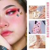 Butterfly Nail Art Stickers, 30 Sheets Nail Decals Butterfly Flowers Design Nail Stickers Manicure Tips DIY Nail Decoration (More Than 400Pcs)