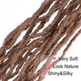 Nu Faux Locs 18Inches Pre-Looped Crochet Braiding Hair Synthetic Crochet Braids Hair Extensions Goddess (18inch, 27)