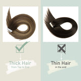 Hair Extensions Tape in Balayage Brown Tape in Hair Extensions Invisible Tape Hair Extensions Dark Brown Balayage Caramel 24inch 20pcs 50g