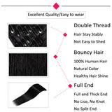 14 Inch Clip in Hair Extensions 100% Human Hair 60g Thin Standard Weft 8 Pcs 18 Clips Straight Clip on Human Hairpieces for Women #1 Jet Black