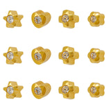 Universal ear piercing kit with 24 pairs shape earrings hypoallergenic instrument gun