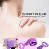 Silicone Back Scrubber For Shower,HIGHGO 2 Pack Double Sided 2020 Updated Silicone Bath Body Brush,Easy to Clean Washer Exfoliating More Hygienic (PURPLE-PINK)