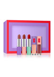 Clinique Plenty of Pop Set: Clinique Pop Splash Lip Gloss + Hydration in Coconut Pop and Tenderheart and Clinique Pop Lip Colour + Primer in Bare Pop, Mocha Pop, and Passion Pop