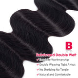 Hermosa Hair Brazilian Hair 3 Bundles 100% Unprocessed 9A Body Wave Human Hair Bundles14 16 18inch Black Color