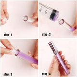 14 Pieces Lip Gloss Tube 4 ml Empty Lip Gloss Bottle Refillable Lip Balm Bottle Container for DIY Lip Gloss, Lip Balm, Cosmetic, Toiletry (Purple)