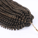 3 Packs Spring Twist Hair 8Inch Braids Ombre Colors Crochet Bomb Twist Hair High Temperature Fiber Synthetic Braiding Hair Extensions 100g (12 Inch-3Pack, 1B/27)