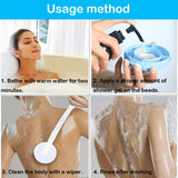 Long Handled Shower Brush, Bath Massaging Tool, Body Back Leg Massage Beads Bath Brush Scrub Shower Massager