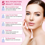 Blackhead Remover Vacuum Electric Pore Cleaner Blackhead Acne Comedone Pimple Extractor Tool Kit with 5 Replaceable Suction Probes, 3 Adjustable Suction Power