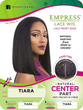 Sensationnel Synthetic Lace Front Wig Empress Edge Natural Center Part Tiara (1B)