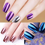 PrettyDiva Titanium Chrome Nails Powder - Metallic Nail Powder Mirror Effect Nails Pigment Set, 7 Colors 1g/Jar Synthetic Resin Powder Multi-Chrome Color Manicure Pigment for Nail Art