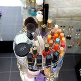 V-HANVER Acrylic Makeup Organizer, Cosmetic Storage and Vanity Perfume Organizers in Countertop Bathroom Dresser, 360 Rotating Makeup Holder Stand for Beauty Caddy Skincare & Clear & Diamond Pattern