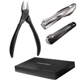 Ivandar 10 Pcs Manicure and Pedicure Personal Care Set,Professional 304 Stainless Toenail Clippers for Ingrown Toenails,Premium Rubber Handle Handy Toenail Trimmer Come with Luxury Gift Box