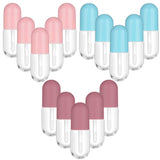 RONRONS 30 Pieces Cute Capsule Shaped Mini Lip Gloss Tubes Refillable Lip Balm Bottles Clear Empty Lip Balm Containers Reusable Plastic Lipstick Tube Containers with Rubber Insert Stoppers, 3ml