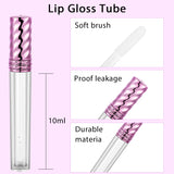 14 Pieces Lip Gloss Tube 4 ml Empty Lip Gloss Bottle Refillable Lip Balm Bottle Container for DIY Lip Gloss, Lip Balm, Cosmetic, Toiletry (Purple)