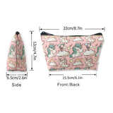 Cute Unicorn Roomy Cosmetic Bag Waterproof Travel Makeup Toiletry Pouch Small Accessories Organizer with Zipper for Teens Girls Purse