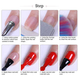 Homost Gel Nail Polish Set, Red Pink Purple Green 6 Colors Gel Nail Polish Kit, DIY Nail Art Set