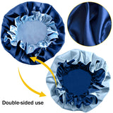 Duufin 5 Pcs Satin Bonnets Large Sleeping Cap Women Bonnets Big Brim Silk Hair Bonnet for Sleeping Curly Hair
