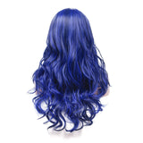 HOT WAVE Long Blue Wig Body Wave Wig Synthetic Non Lace Machine Made For Black Women 26 Inch T-Blue Long Wet and Wavy Wigs Heat Resistant Glueless Natural Wave Wig (26”，T/blue)