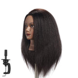 Hairginkgo 100% Real Hair Mannequin Head Hairdresser Training Head Manikin Cosmetology Doll Head (91711B0216)