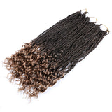 Yisimei Straight Senegalese Twist Hair Wavy Ends 18 inch 6 Packs/Lot with Gifts Low Temperature Fiber Braids Wavy Ends Synthetic Hair Extensions Senegalese Crochet Straight Hair(18" 6PACKS, T27)
