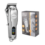 Professional Hair Clippers for Men - Adjustable Hair Trimmer for Men-Barber Clippers for Hair Cutting Grooming Kit , All Metal Beard Trimmer,  Cordless Clippers, Rechargeable, LED Display