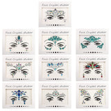 Vtrem 10 Sets Festival Face Jewels Stickers, Mermaid Crystal Face Gems Glitter, Rhinestone Temporary Tattoos Decorations for Music Festival Party, Eyes Face Body