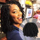 4 Packs 8 Inch AU-THEN-TIC Spring Twist Crochet Hair Bomb Twist Crochet Braids Hair for Passion Twist and Butterfly Locs Hair Extensions (4 Pack, 1B)