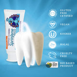 Natural Kids 4-Pack Toothpaste Fluoride-Free for Clean Teeth and Fresh Breath, Vegan and SLS-Free Toothpaste for Children, No Artificial Sweetener, Vanilla Flavor, 3.5 oz - SprinJene