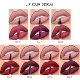 UNIQUE2U 7 Color Matte Lip Gloss Lip Liner Pencil, Double-End Long Lasting Waterproof Lipstick Set |Color Enhancer, Plumper Pen |Define Lips for a Fuller Look (7pcs B)