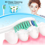 Toptheway Replacement Brush Heads Compatible with Sonicare E-Series Toothbrush HX7022/66, Essence, Xtreme, Elite, Advance and CleanCare Screw-On Handles, 6 Pack …