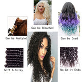 Malaysian Deep Wave Curly Virgin hair 3 Bundles Wet and Wavy 100% Unprocessed Human Hair Weave Weft Extensions 95-105g/pc Natural Black Color (18 20 20)