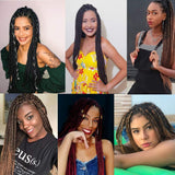 MYCHANSON 6packs EASY Braiding Hair Pre Stretched Braiding Hair Itch Free Synthetic Ombre Color Professional Braiding Hair Extensions for Crochet Braids Twist Hair (1B/Brown/Light Brown)