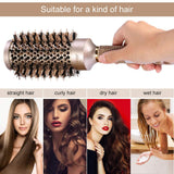 Ceramic Round Brush Gold Hair Brush Hairdressing Curling Hairstyle Brush 4 Different Sizes Professional Hairdressing Set(53mm)