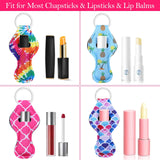 Chapstick Holder Keychain Bulk, Cludoo 30Pcs Chapstick Lip Balm Lipgloss Lipstick Holder Keychains for Lipstick, Chapstick, Lip Balm, lanyards, 30 Vibrant Colors